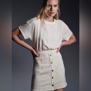 Pilcro Cream Button-Front Dress